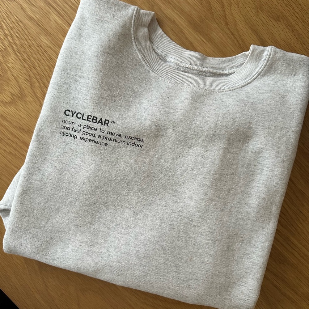 CycleBar Light Gray Crewneck